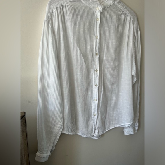 Raquel Allegra Shirred Blouse - Washed White size 2 - Picture 4 of 16